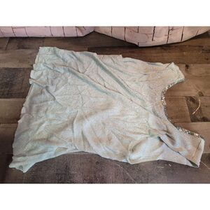 Women's blue metallic shimmery sequin top shirt